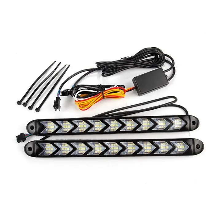 Bande de phare de voiture universelle - DRL - lumière LED - étanche - 2 pièces
