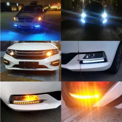Bande de phare de voiture universelle - DRL - lumière LED - étanche - 2 pièces