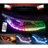 Luce RGB - luci DRL per auto - striscia LED colorata - impermeabile - 2 pezzi