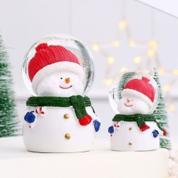 Estatuas & esculturasNavidad Papá Noel / muñeco de nieve - bola de nieve - con LED