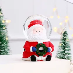 Christmas Santa Claus / snowman - snow globe - with LEDStatues & Sculptures