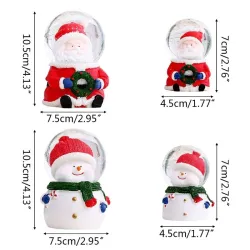 Christmas Santa Claus / snowman - snow globe - with LEDStatues & Sculptures
