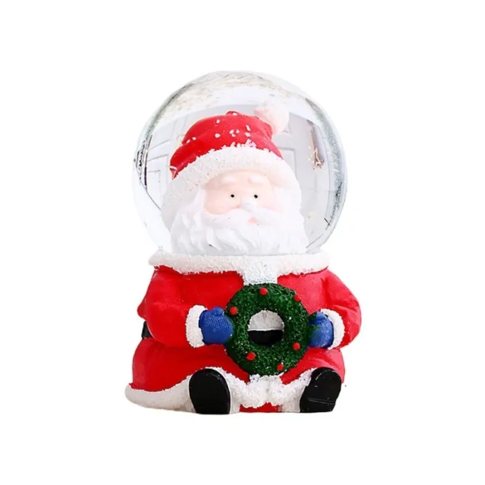 Natal Papai Noel / boneco de neve - globo de neve - com LED