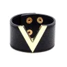 PulseraEstilo punk retro - letra V - pulsera de cuero