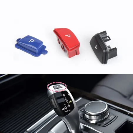Bouton de stationnement automatique du levier de vitesse de voiture - capuchon avec lettre P - pour BMW