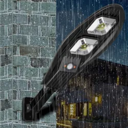 Solcellegatelys - LED vegglampe - COB - 3-modus - bevegelsessensor - vanntett
