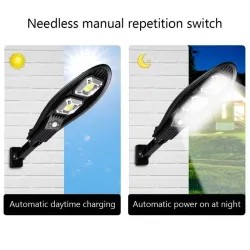 Solcellegatelys - LED vegglampe - COB - 3-modus - bevegelsessensor - vanntett