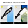 Lampadaire solaire - Applique LED - COB - 3 modes - détecteur de mouvement - étanche