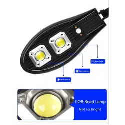 Solcellegatelys - LED vegglampe - COB - 3-modus - bevegelsessensor - vanntett
