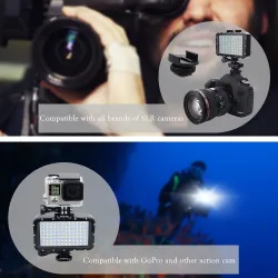 Lampe LED ultra lumineuse - 50M étanche sous l'eau - pour caméras GoPro / Canon / SLR
