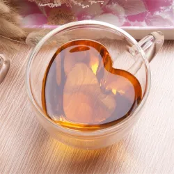 DrinkwareVaso en forma de corazón - doble pared - taza de café / té