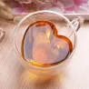 Hjerteformet glas - dobbeltvæg - kaffe/te krus