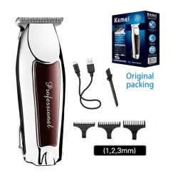 Kemei KM-9163 - tondeuse à cheveux - sans fil - avec peignes