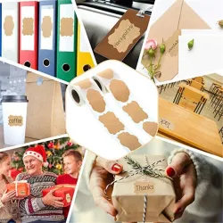 Etiquettes en papier kraft - stickers pots / bougies / bouteilles - 300 pièces