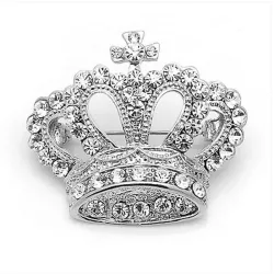Krystal krone broche