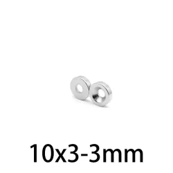 N35 - neodymium magneet - verzonken - 10mm * 3 mm - met 3mm gatN35