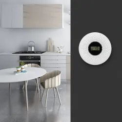 2 in 1 - carbon monoxide / smoke combo sensor - LCD display - with LED / sound warningHome security