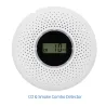 2 in 1 - koolmonoxide/rook combo sensor - LCD display - met LED/geluidswaarschuwingHuis beveiliging