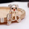 Krystal julebamse - broche