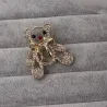 Krystal julebamse - broche
