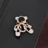 Krystal julebamse - broche