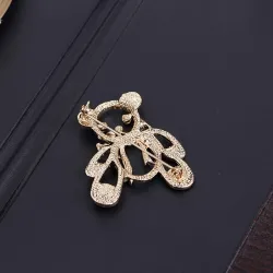 Krystal julebamse - broche