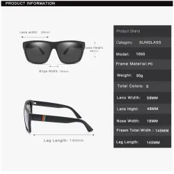 Lunettes de soleil carrées classiques - polarisées - unisexe
