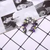 Feuille d'arbre violette avec perles - broche broche