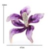 BrochesFlor de orquídea morada con cristales - broche