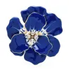 Big enamel flower with crystals - elegant broochBrooches