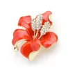 Fiore grande con cristalli - spilla elegante - con foro per collana