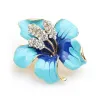 Grande fleur avec cristaux - broche élégante - avec trou pour collier
