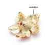 Grande fleur avec cristaux - broche élégante - avec trou pour collier