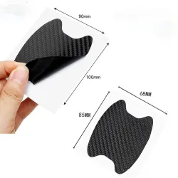 Hiilikuituvinyylitarra - auton ovenkahvan suoja - 10 * 9cm - 4 kpl