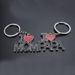 Ich liebe Mama - ich liebe Papa - Schlüsselanhänger