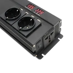 6000W - DC 12V/24V do AC 220V - wyświetlacz LED - przetwornica samochodowa - konwerter - ładowarka - transformatorKonwertery