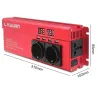 6000W - DC 12V/24V do AC 220V - wyświetlacz LED - przetwornica samochodowa - konwerter - ładowarka - transformatorKonwertery