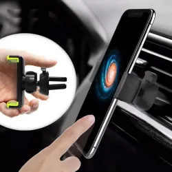 Support universel pour téléphone de voiture - réglable à 360 degrés - monté sur grille d'aération