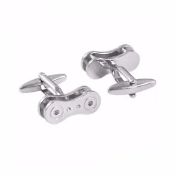 Abotoaduras em forma de corrente de bicicleta
