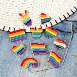 Przypinka z motywem LGBT / tęczy - broszkaBiżuteria Męska