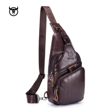 Multifunksjonsryggsekk - crossbody-veske i skinn