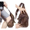 Mochila multifuncional - bolsa tiracolo de couro