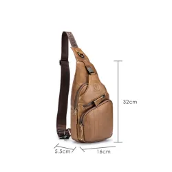 Multifunktionsryggsäck - crossbody-väska i läder