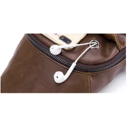 Multifunktions rygsæk - læder crossbody taske