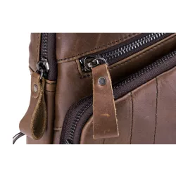 Multifunktionsryggsäck - crossbody-väska i läder
