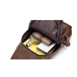 Multifunktionsryggsäck - crossbody-väska i läder