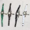 Mehrschichtiges Vintage-Armband - mit Quarzuhr - Perlen / Blatt