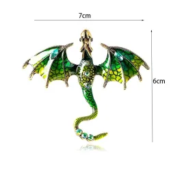 Crystal dragon - vintage broochBrooches