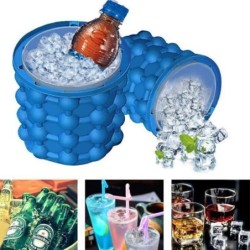Fabricante de bolas de gelo de silicone - balde - refrigerador de garrafas - com tampa