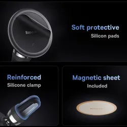Baseus - magnetische telefoonhouder - draaibaar - voor ventilatierooster / dashboardHouders
